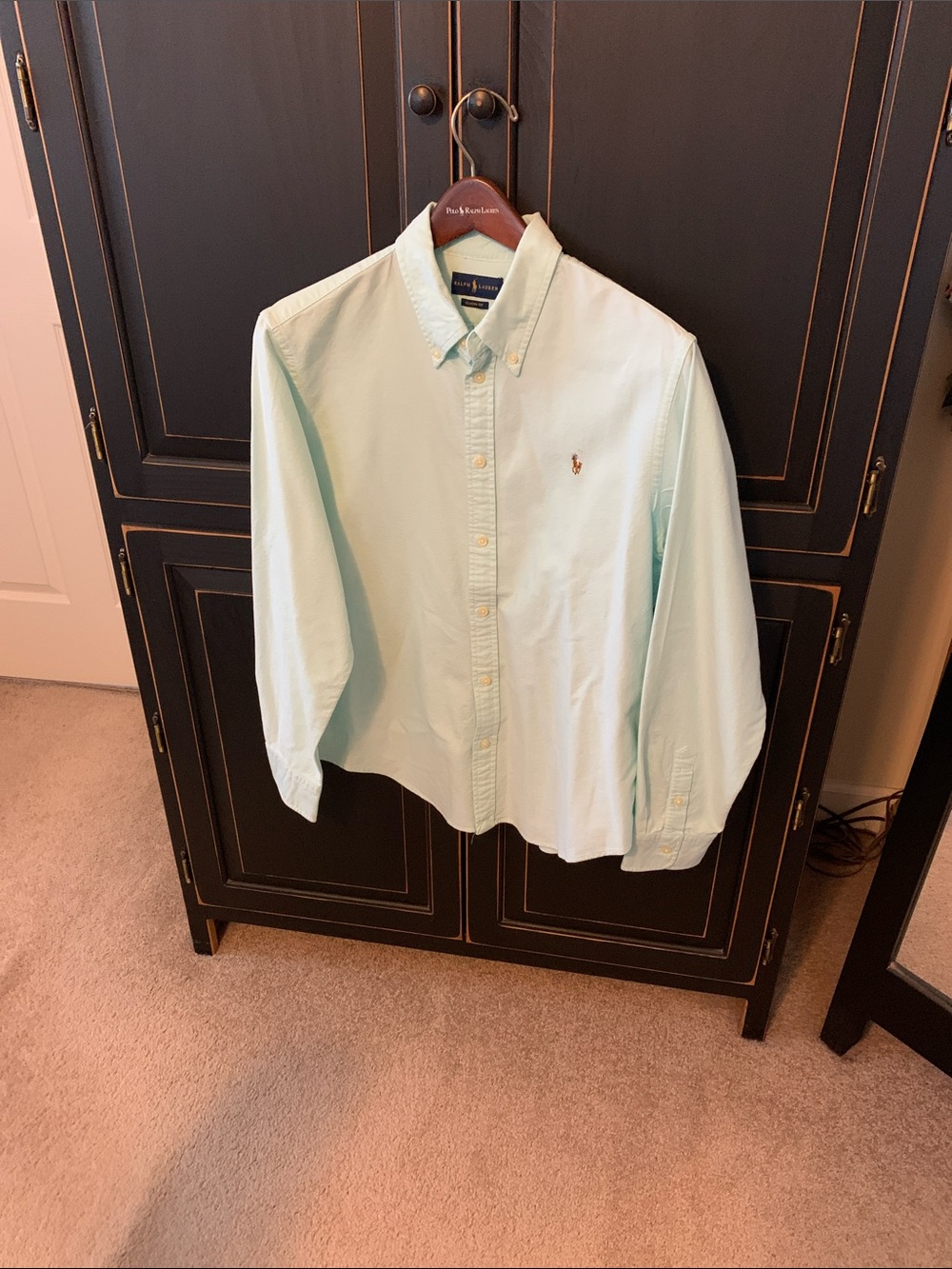 Polo Ralph Lauren Classic Fit Button Down Shirt in Green XL Like New